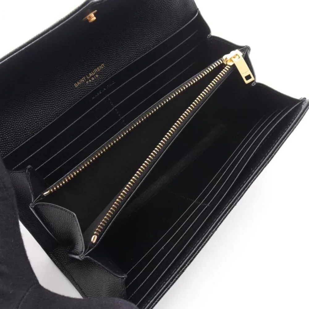 Saint Laurent Paris Bifold Long Wallet Monogram Nero Leather - Picture 3 of 4
